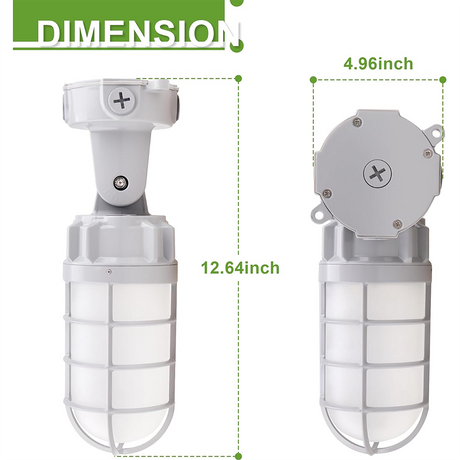 LFD Lighting 21W Vapor Tight-LED Jelly Jar Light  Dimension