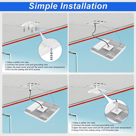 LFD Lighting 240W LED Canopy Light Simple Installation