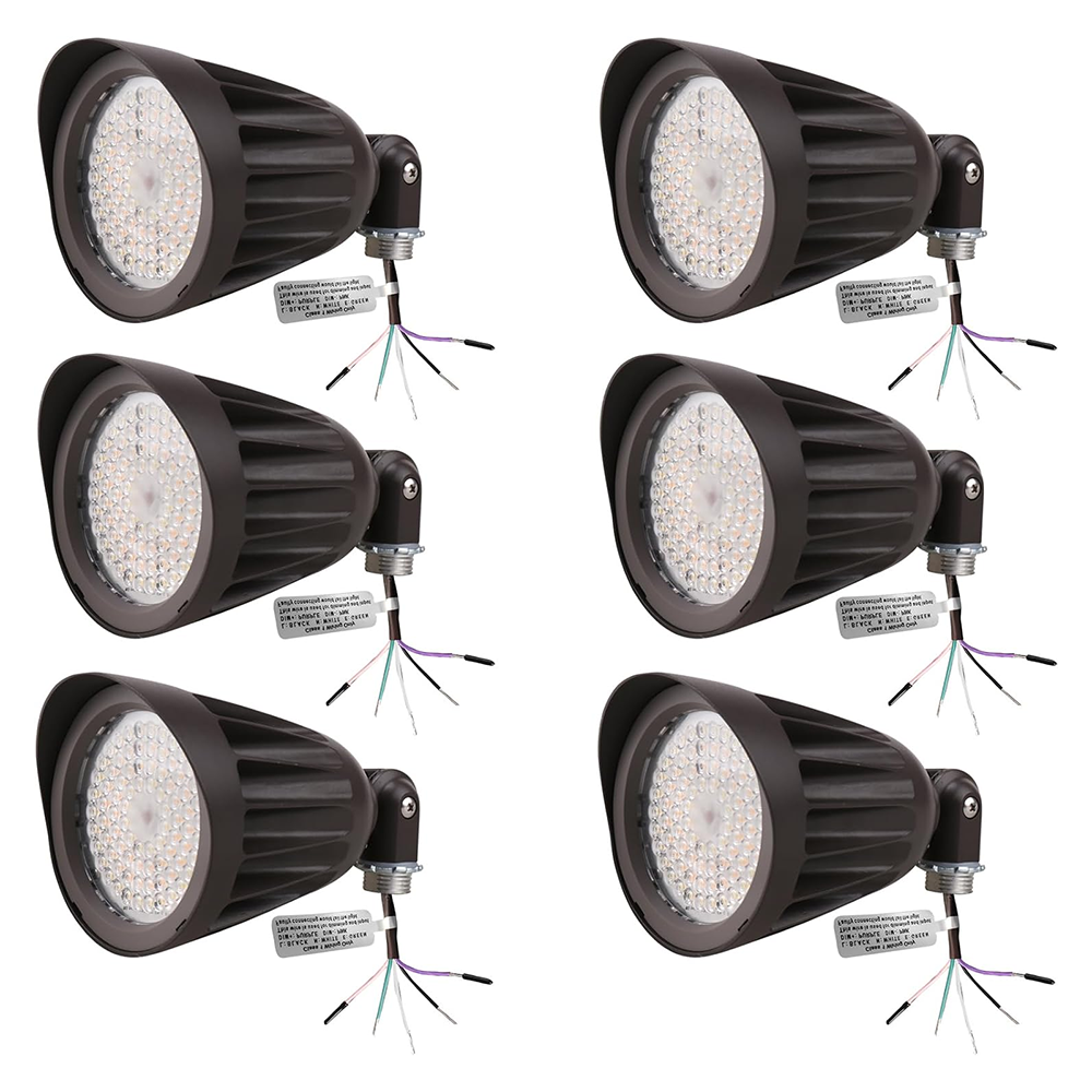 LFD Lighting 25W LED Bullet Flood Light  6 Pack