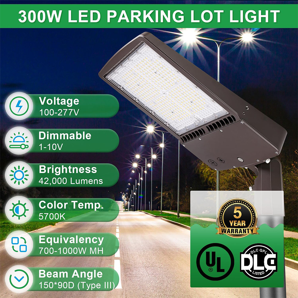 LFD Lighting 300W LED Parking Lot Light For Walkway