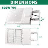 LFD Lighting 300W White LED Parking Lot Light  YM Dimension