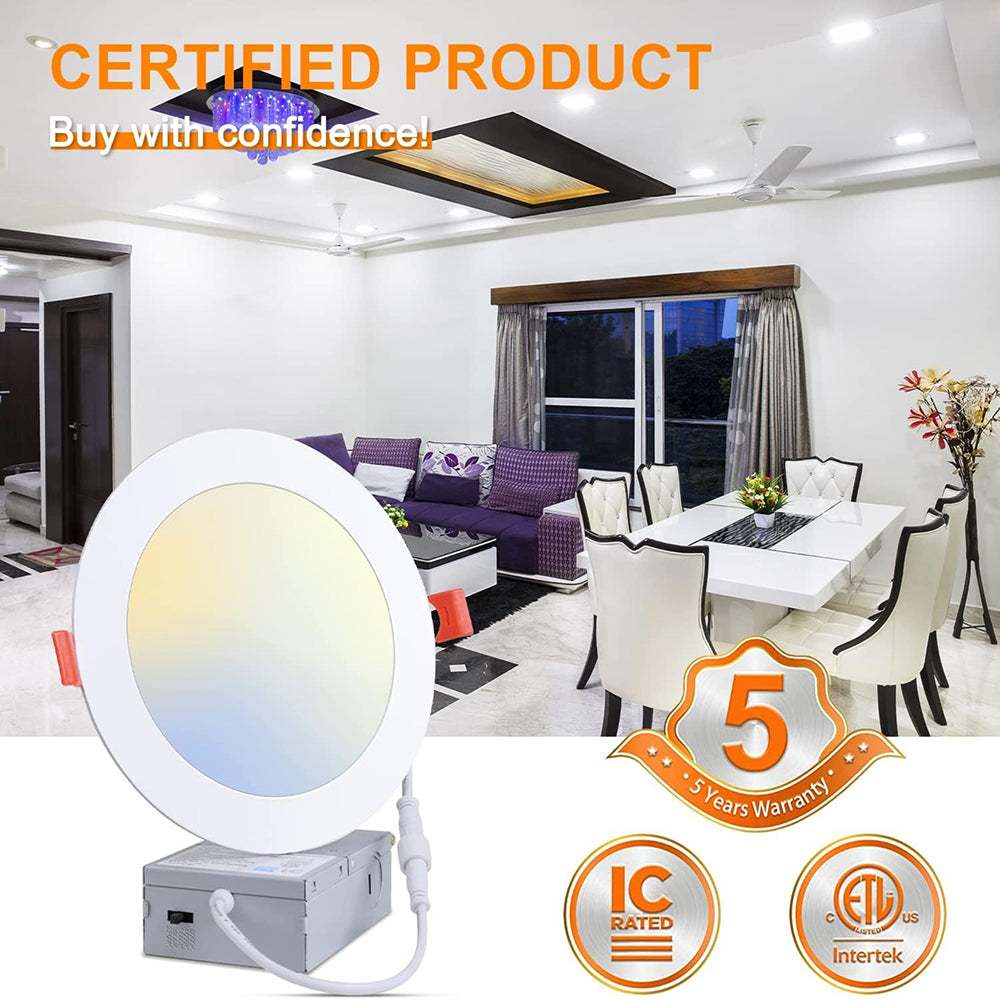 LFD Lighting 30 Pack-6 inch Ultra-Thin LED Recessed Downlight For Bathroom