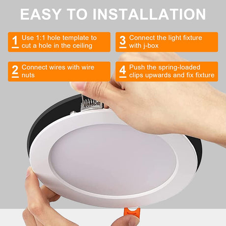 LFD Lighting 40 Pack 4inch 9W LED Recessed Light For Living Room