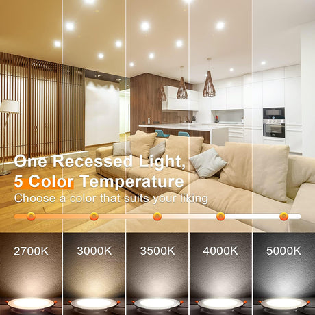 LFD Lighting 40 Pack 4inch 9W LED Recessed Light For Bathroom