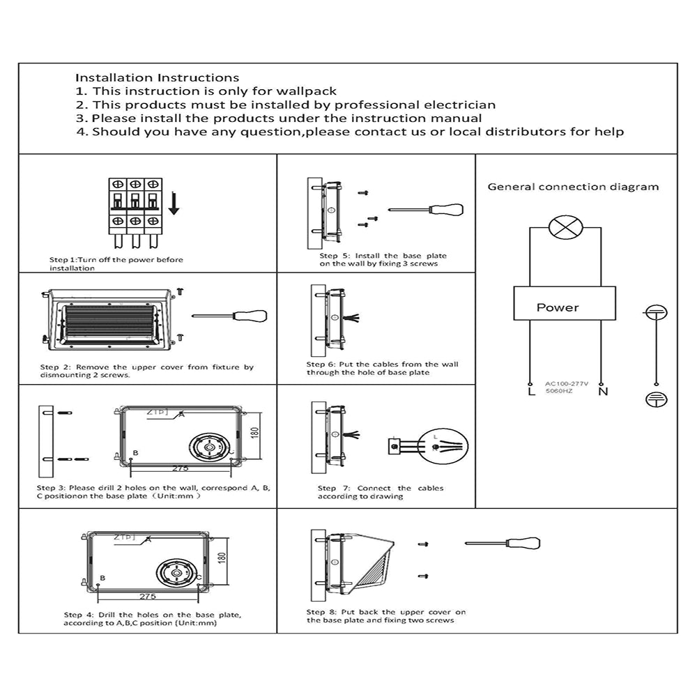 LFD Lighting 41W LED Wall Pack 
