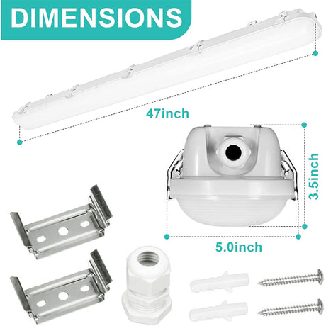 LFD Lighting 4FT LED Vapor Tight Light Dimension