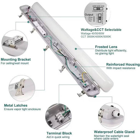 LFD Lighting 4FT LED Vapor Tight Light 