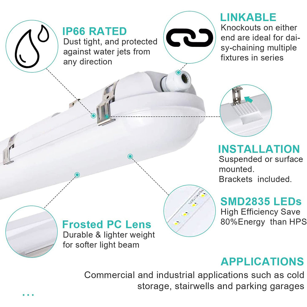 LFD Lighting 4FT LED Vapor Tight Light 