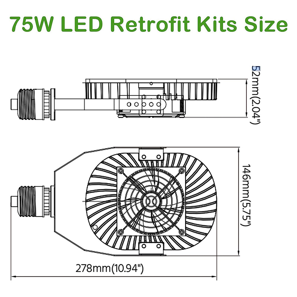 LFD Lighting 75W-LED Shoebox Retrofit Kit Lights for High Bay