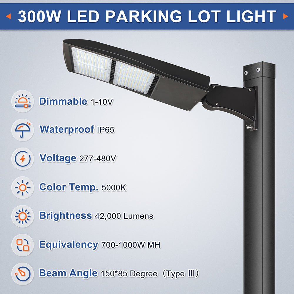 LFD Lighting  LED 300W Parking Lot Light  For Garage