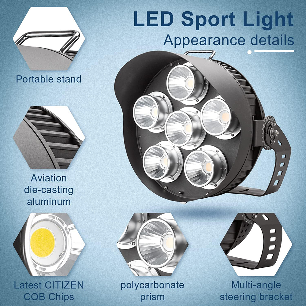 LFD Lighting LED 600W Sport Light Appearance Details