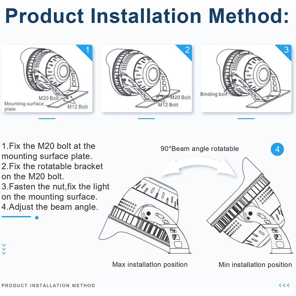 LFD Lighting LED 600W Sport Light Installation Method