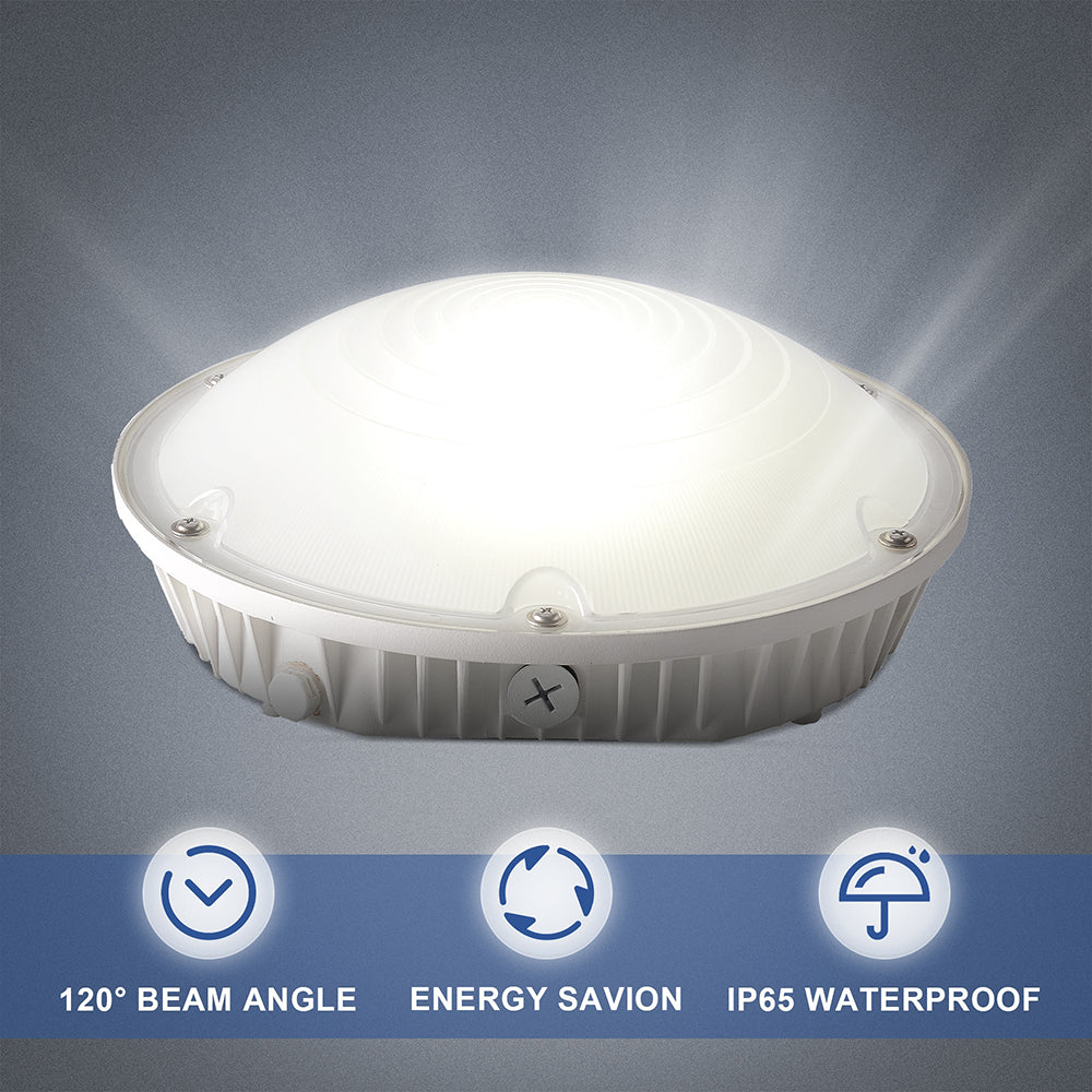 LFD Lighting LED Round Canopy Light 3 Wattages Selectable For Walkway