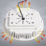 LFD Lighting LED Round Canopy Light 3 Wattages Selectable For Garage