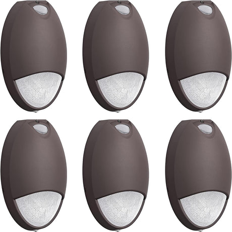 LFD Lighting Led Outdoor Emergency Wall Pack Light 12W 960 Lumens  6 Pack For Factory 
