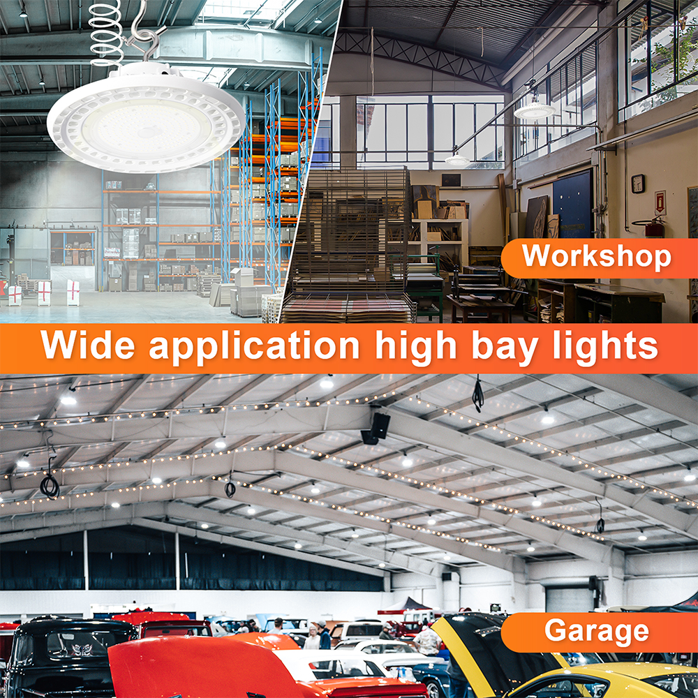 LFD Lighting White UFO High Bay Light for Workshop/Garage 