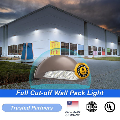 UL and DLC 5.1 certified LFD LED wall pack light ensuring safety and energy efficiency.