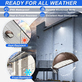 IP65 waterproof die-cast aluminum housing of LFD LED wall light, durable for outdoor use.