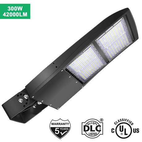 LFD Lighting 300W LED Parking Lot Light-AC 100~277V-42,000 Lumens-CCT 5000K-UL+DLC 5.1
